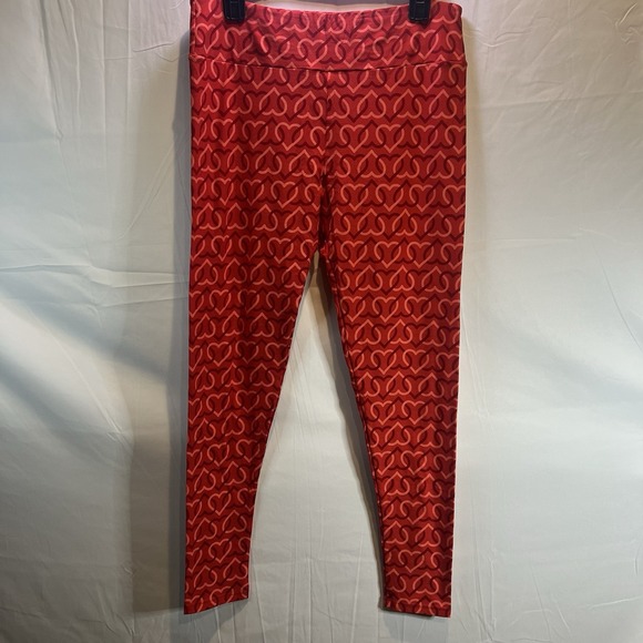LuLaRoe‎ Leggings  Tall And Curvy NWOT Red Hearts Valentines Day NEW TC - Picture 1 of 4